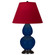 Small Double Gourd One Light Accent Lamp in Cobalt Glazed Ceramic w/Deep Patina Bronze (165|CT11R)