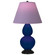 Small Double Gourd One Light Accent Lamp in Cobalt Glazed Ceramic w/Deep Patina Bronze (165|CT11L)