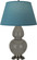Double Gourd One Light Table Lamp in Ash Glazed Ceramic w/Antique Silver (165|CR22B)