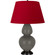 Double Gourd One Light Table Lamp in Ash Glazed Ceramic w/Deep Patina Bronze (165|CR21R)
