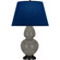 Double Gourd One Light Table Lamp in Ash Glazed Ceramic w/Deep Patina Bronze (165|CR21N)
