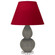 Small Double Gourd One Light Accent Lamp in Ash Glazed Ceramic w/Lucite (165|CR13R)