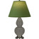 Small Double Gourd One Light Accent Lamp in Ash Glazed Ceramic w/Antique Silver (165|CR12G)
