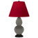 Small Double Gourd One Light Accent Lamp in Ash Glazed Ceramic w/Deep Patina Bronze (165|CR11R)