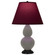 Small Double Gourd One Light Accent Lamp in Ash Glazed Ceramic w/Deep Patina Bronze (165|CR11P)