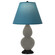 Small Double Gourd One Light Accent Lamp in Ash Glazed Ceramic w/Deep Patina Bronze (165|CR11B)