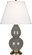 Small Double Gourd One Light Accent Lamp in Ash Glazed Ceramic w/Antique Natural Brass (165|CR10X)