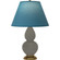 Small Double Gourd One Light Accent Lamp in Ash Glazed Ceramic w/Antique Natural Brass (165|CR10B)