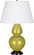 Double Gourd One Light Table Lamp in Citron Glazed Ceramic w/Deep Patina Bronzeed (165|CI21X)