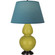 Double Gourd One Light Table Lamp in Citron Glazed Ceramic w/Deep Patina Bronze (165|CI21B)