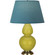 Double Gourd One Light Table Lamp in Citron Glazed Ceramic w/Antique Natural Brass (165|CI20B)