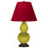 Small Double Gourd One Light Accent Lamp in Citron Glazed Ceramic w/Deep Patina Bronze (165|CI11R)