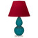 Small Double Gourd One Light Accent Lamp in Peacock Glazed Ceramic w/Lucite (165|A773R)