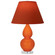 Small Double Gourd One Light Accent Lamp in Pumpkin Glazed Ceramic w/Lucite (165|A695T)