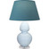Double Gourd One Light Table Lamp in Baby Blue Glazed Ceramic w/Lucite (165|A676B)