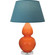 Double Gourd One Light Table Lamp in Pumpkin Glazed Ceramic w/Lucite (165|A675B)