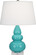 Small Triple Gourd One Light Accent Lamp in Egg Blue Glazed Ceramic w/Lucite (165|A292X)