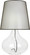 Julia One Light Table Lamp in Clear Glass Body w/Black Fabric Wrapped Cord (165|459B)
