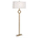 Oculus One Light Floor Lamp in Warm Brass w/ White Marble (165|406)