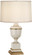 Annika One Light Accent Lamp in Ivory Lacquered Paint w/Natural Brass, Ivory Crackle (165|2604X)