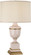Annika One Light Table Lamp in Blush Lacquered Paint w/Natural Brass, Ivory Crackle (165|2602X)