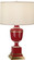 Annika One Light Table Lamp in Red Lacquered Paint w/Natural Brass, Ivory Crackle (165|2501X)