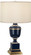 Annika One Light Table Lamp in Midnight Blue Lacquered Paint w/Natural Brass, Ivory Crackle (165|2500X)