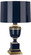 Annika One Light Table Lamp in Midnight Blue Lacquered Paint w/Natural Brass, Ivory Crackle (165|2500)