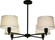 Real Simple Four Light Chandelier in Matte Black Powder Coat over Steel (165|1837)