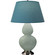 Double Gourd One Light Table Lamp in Celadon Glazed Ceramic w/Antique Silver (165|1791B)
