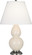 Small Double Gourd One Light Accent Lamp in Bone Glazed Ceramic w/Antique Silvered (165|1776X)
