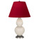Small Double Gourd One Light Accent Lamp in Bone Glazed Ceramic w/Antique Silver (165|1776R)