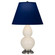 Small Double Gourd One Light Accent Lamp in Bone Glazed Ceramic w/Antique Silver (165|1776N)