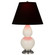 Small Double Gourd One Light Accent Lamp in Bone Glazed Ceramic w/Antique Silver (165|1776K)