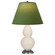 Small Double Gourd One Light Accent Lamp in Bone Glazed Ceramic w/Antique Silver (165|1776G)