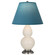 Small Double Gourd One Light Accent Lamp in Bone Glazed Ceramic w/Antique Silver (165|1776B)