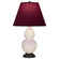 Small Double Gourd One Light Accent Lamp in Bone Glazed Ceramic w/Deep Patina Bronze (165|1775P)