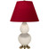 Small Double Gourd One Light Accent Lamp in Bone Glazed Ceramic w/Antique Natural Brass (165|1774R)