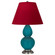 Small Double Gourd One Light Accent Lamp in Peacock Glazed Ceramic w/Antique Silver (165|1773R)