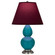 Small Double Gourd One Light Accent Lamp in Peacock Glazed Ceramic w/Antique Silver (165|1773P)