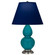 Small Double Gourd One Light Accent Lamp in Peacock Glazed Ceramic w/Antique Silver (165|1773N)