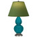 Small Double Gourd One Light Accent Lamp in Peacock Glazed Ceramic w/Antique Silver (165|1773G)