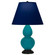 Small Double Gourd One Light Accent Lamp in Peacock Glazed Ceramic w/Deep Patina Bronze (165|1772N)