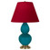 Small Double Gourd One Light Accent Lamp in Peacock Glazed Ceramic w/Antique Natural Brass (165|1771R)