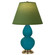 Small Double Gourd One Light Accent Lamp in Peacock Glazed Ceramic w/Antique Natural Brass (165|1771G)