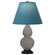 Small Double Gourd One Light Accent Lamp in Smokey Taupe Glazed Ceramic w/Deep Patina Bronze (165|1769B)