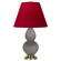 Small Double Gourd One Light Accent Lamp in Smokey Taupe Glazed Ceramic w/Antique Natural Brass (165|1768R)