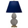 Small Double Gourd One Light Accent Lamp in Smokey Taupe Glazed Ceramic w/Antique Natural Brass (165|1768N)