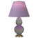Small Double Gourd One Light Accent Lamp in Smokey Taupe Glazed Ceramic w/Antique Natural Brass (165|1768L)