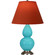 Small Double Gourd One Light Accent Lamp in Egg Blue Glazed Ceramic w/Antique Silver (165|1761T)